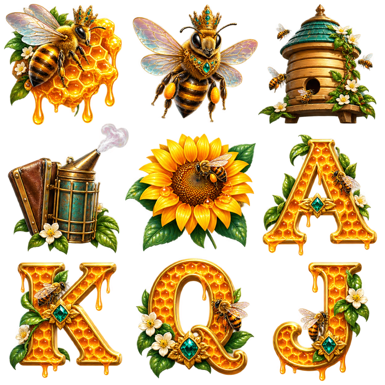 The Honeyglass Garden original symbol sheet