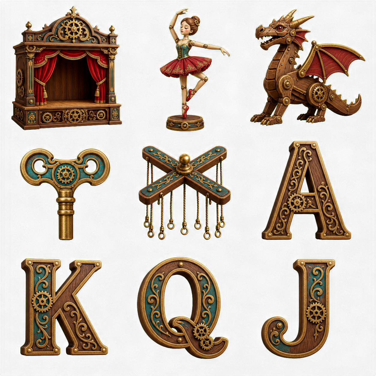 Clockwork Curtain original symbol sheet
