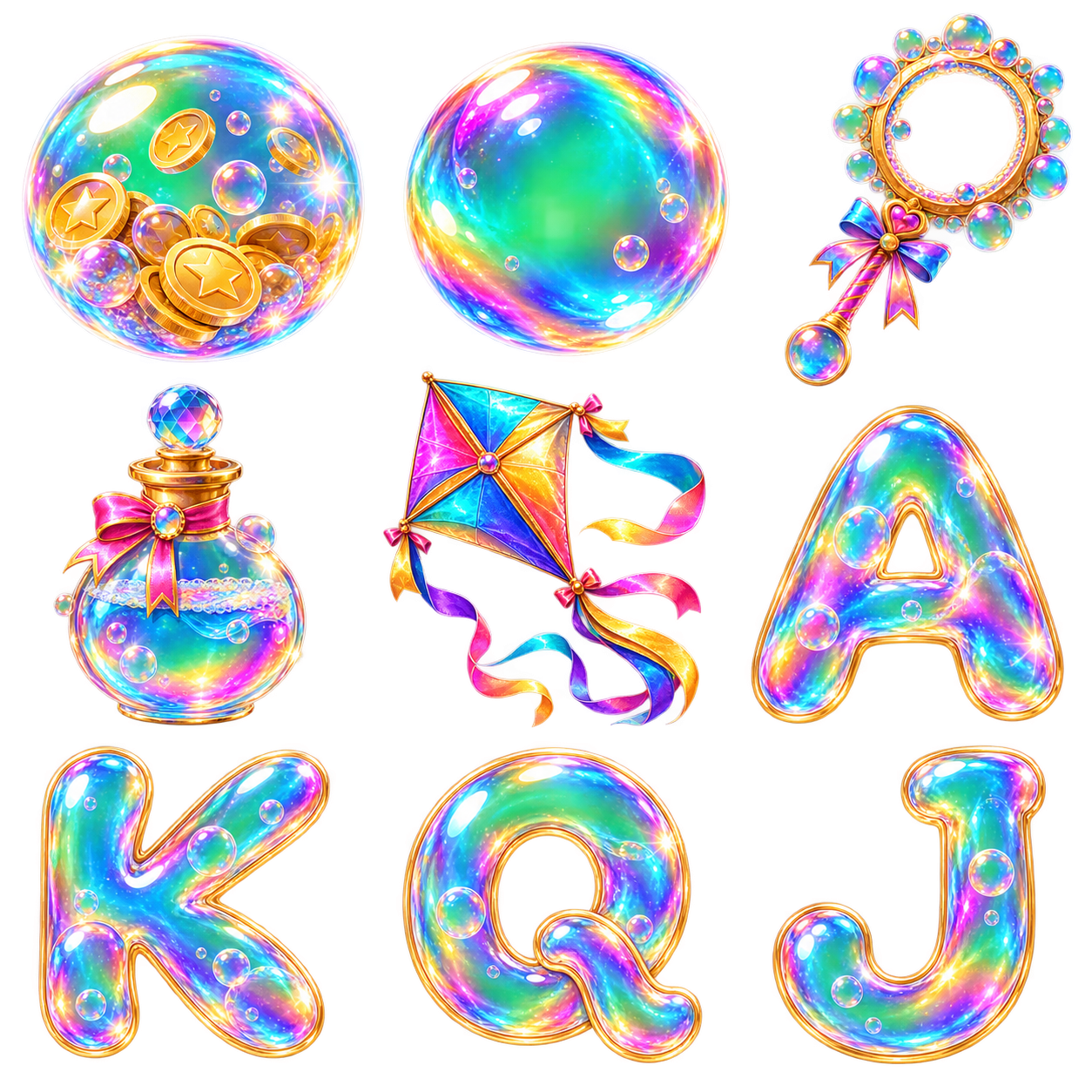 Prism Bubble Carnival original symbol sheet