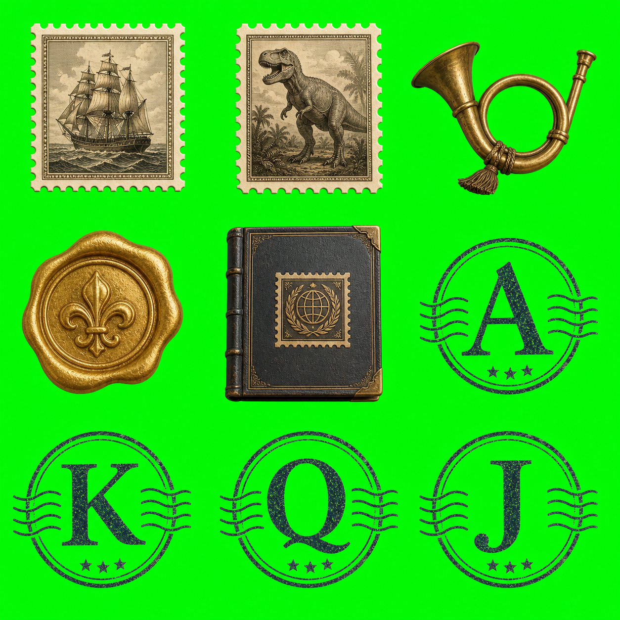 The Infinite Postmark original symbol sheet